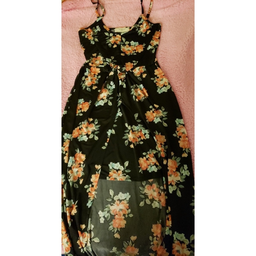 High-Low Flowery Dress